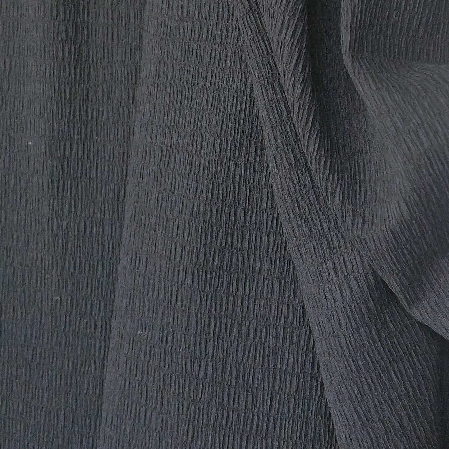 Black Knit With A Crinkled Texture