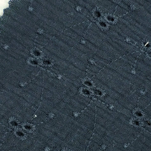 Black Embroidered Fabric