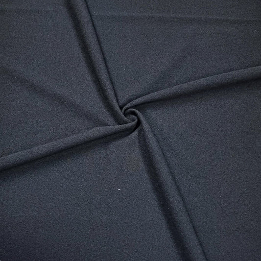 Scuba Knit Fabric With A Crepe‑Like Texture In Black Color