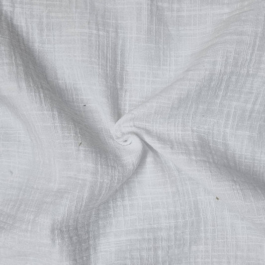 White Fabric With A Textured Pattern