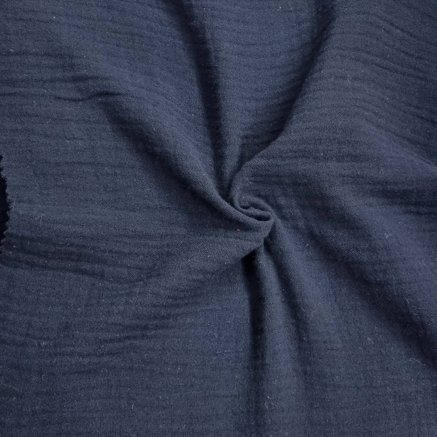 Black Muslin Double Gauze Cotton Fabric