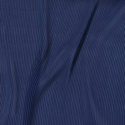 Navy Pleated Chiffon