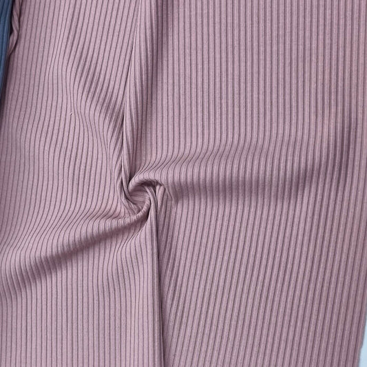 Dusty Pink Ribbed Fabric