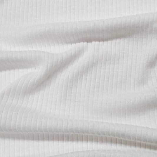 Off White Ribbed Fabric