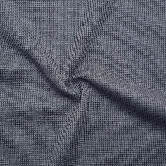 Waffle-textured fabric in dark gray