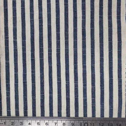 Stretch Bengaline Linen Blend – Narrow Stripe