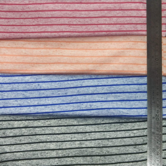 Lightweight Linen-Blend Stripe Knit