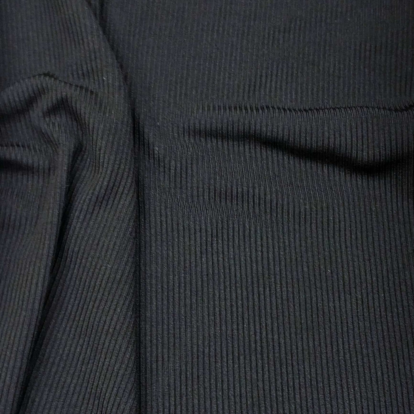 Ribbed Fabric In A Black Color 