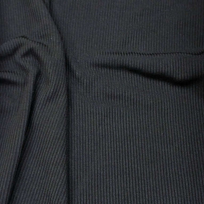 Ribbed Fabric In A Black Color 