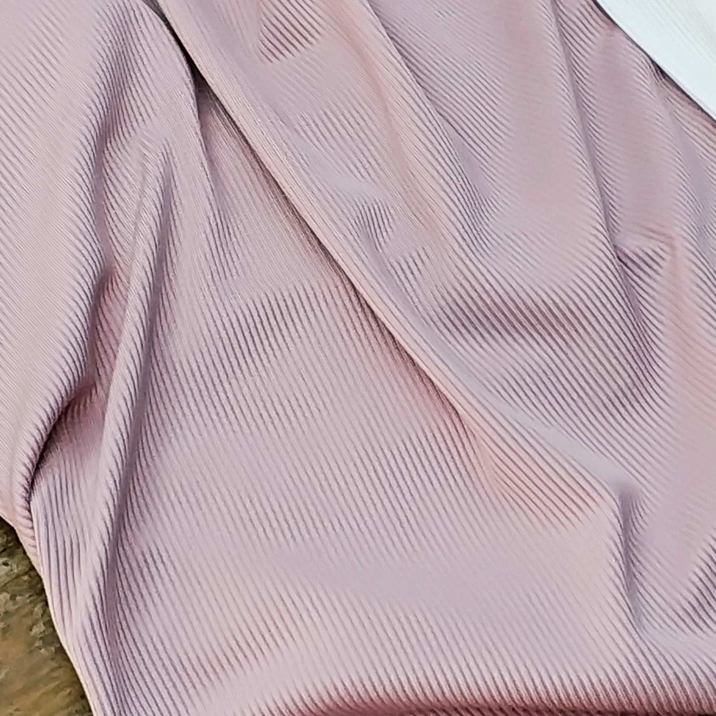 Ribbed Fabric In A Pink Color 