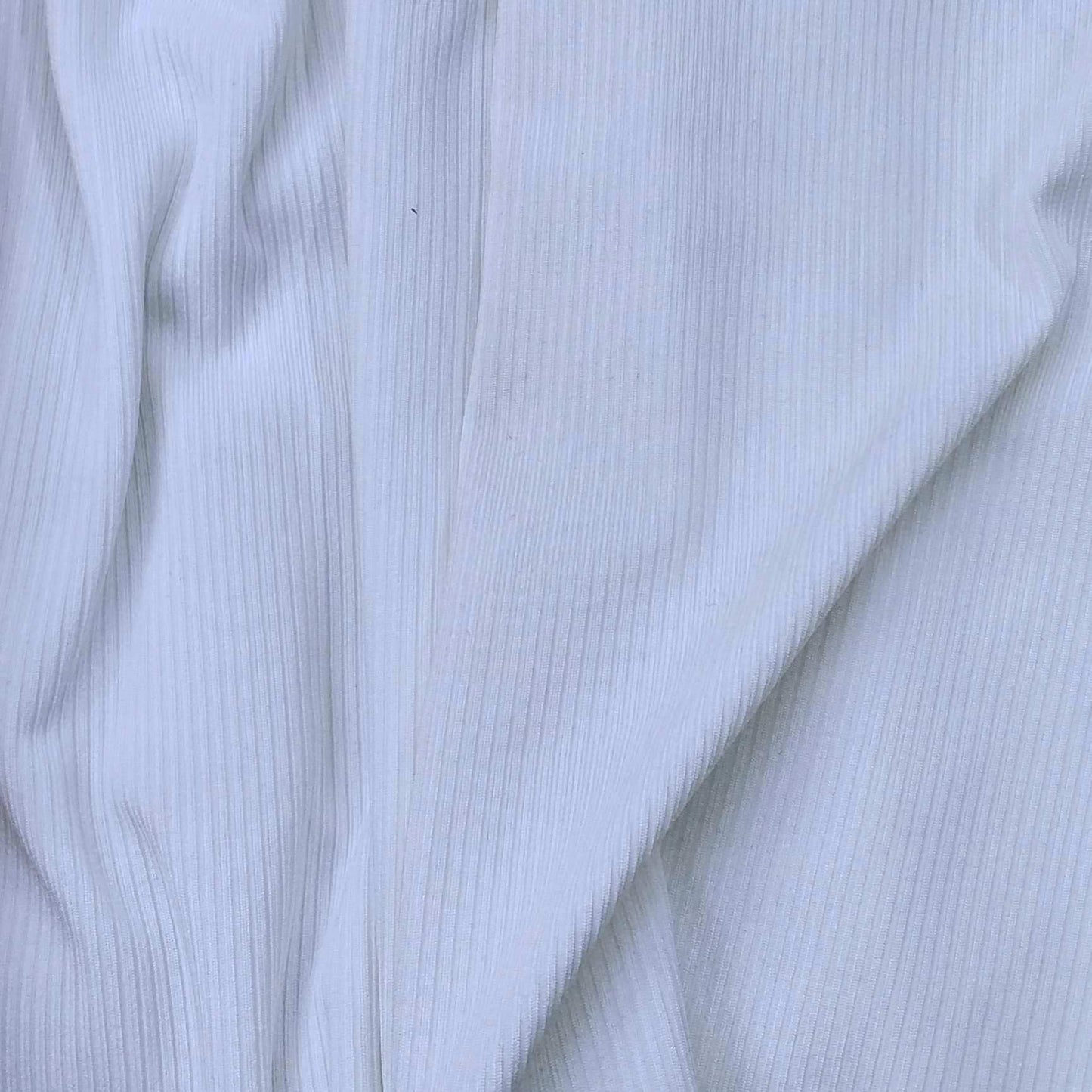 Ribbed Fabric In A White Color 