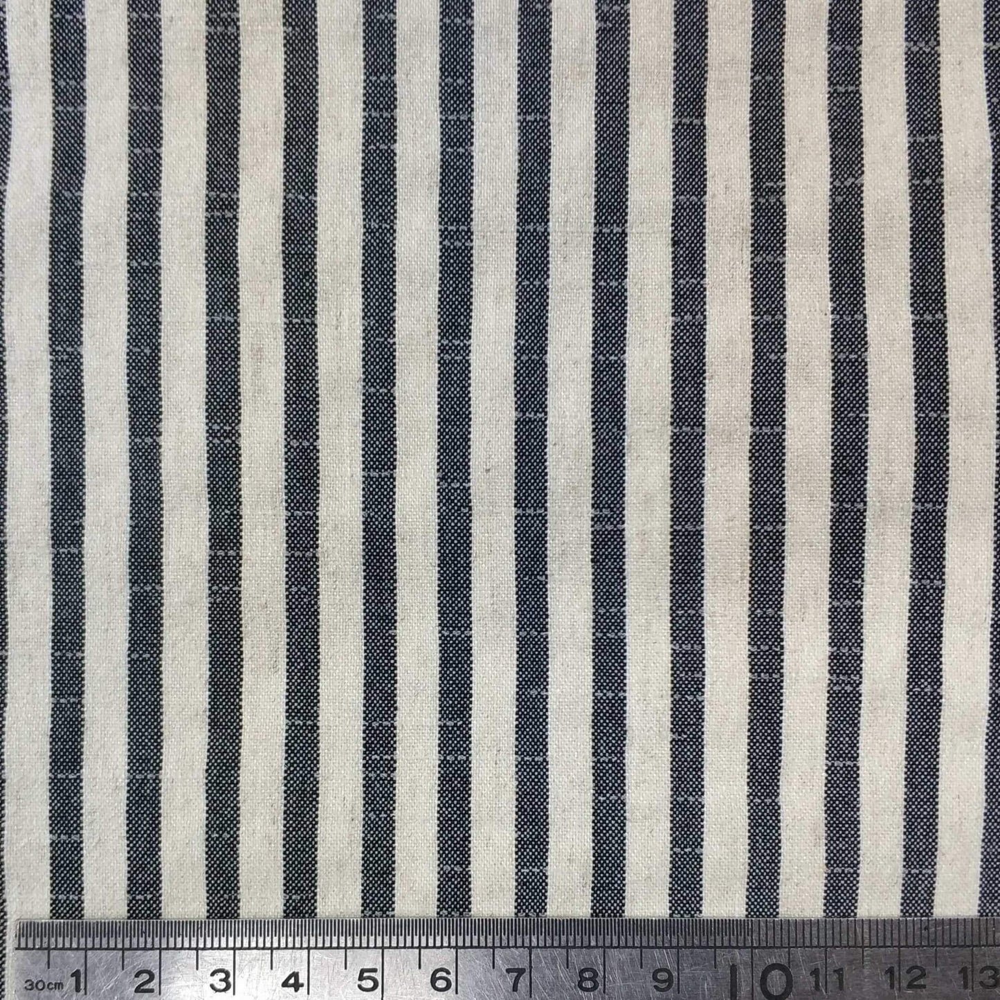 Stretch Bengaline Linen Blend – Narrow Stripe
