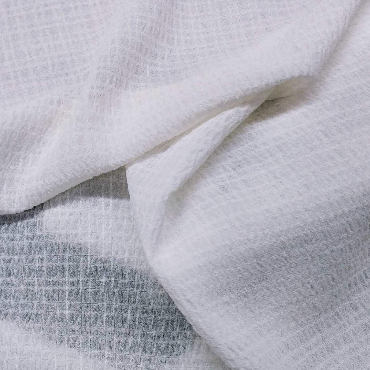 OB1 Sheer Checkered Texture Fabric – 100% Polyester