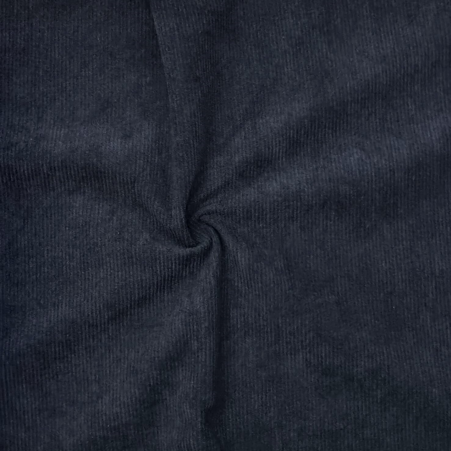 11W Corduroy Fabric In Black Color