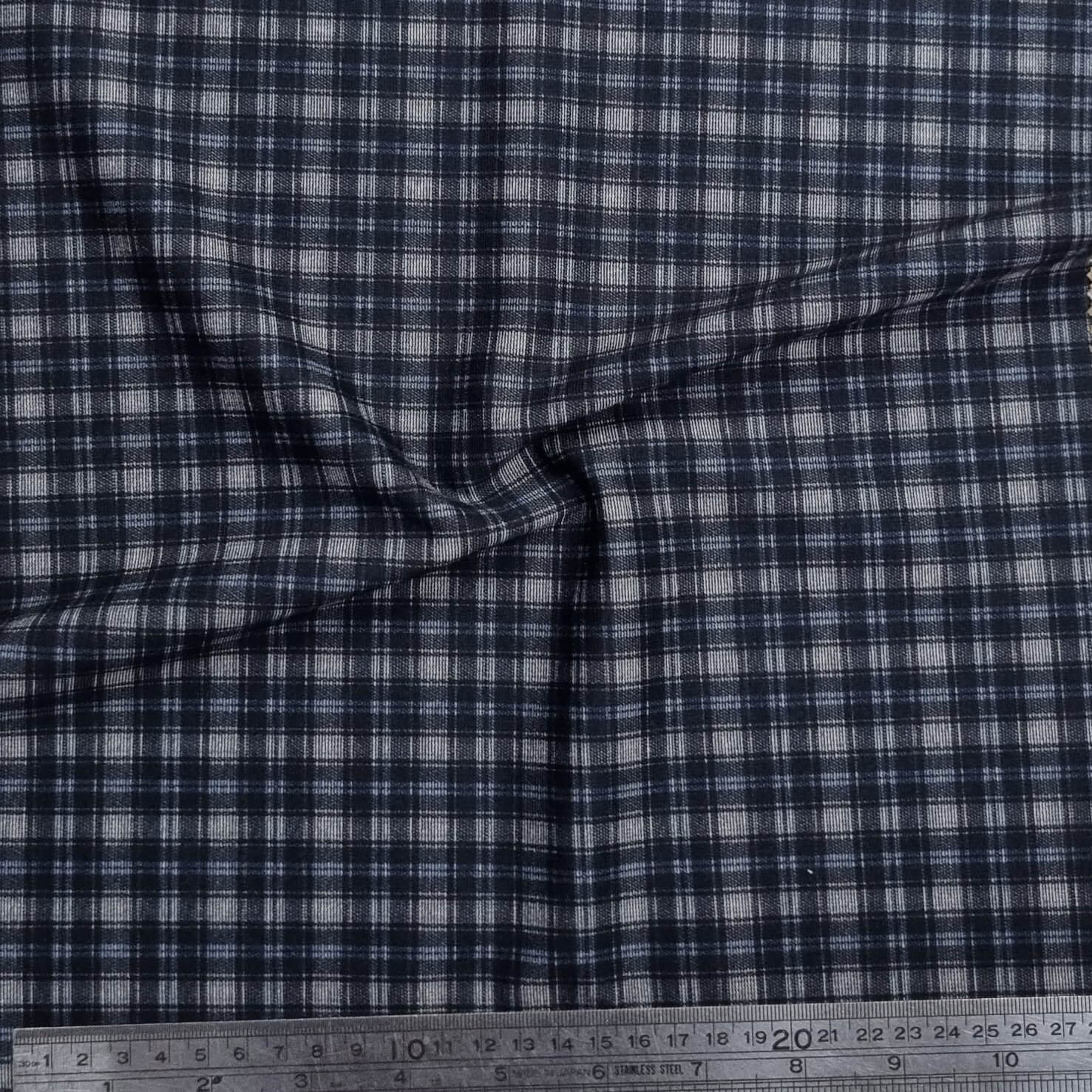 Black And Blue Plaid Fabric