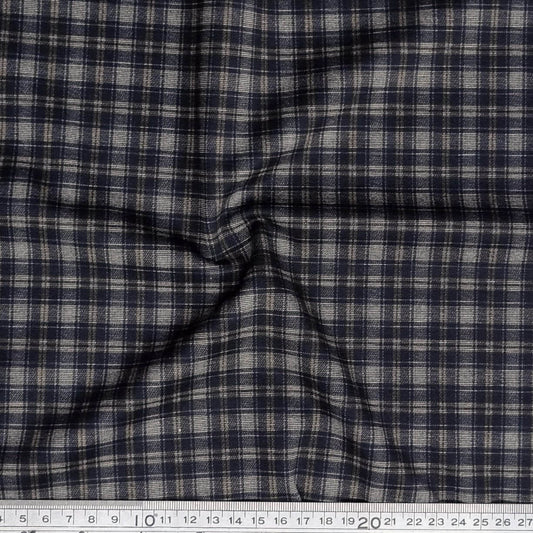 Black and Camel plaid fabric