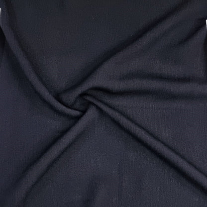 Black Crinkled Viscose Fabric