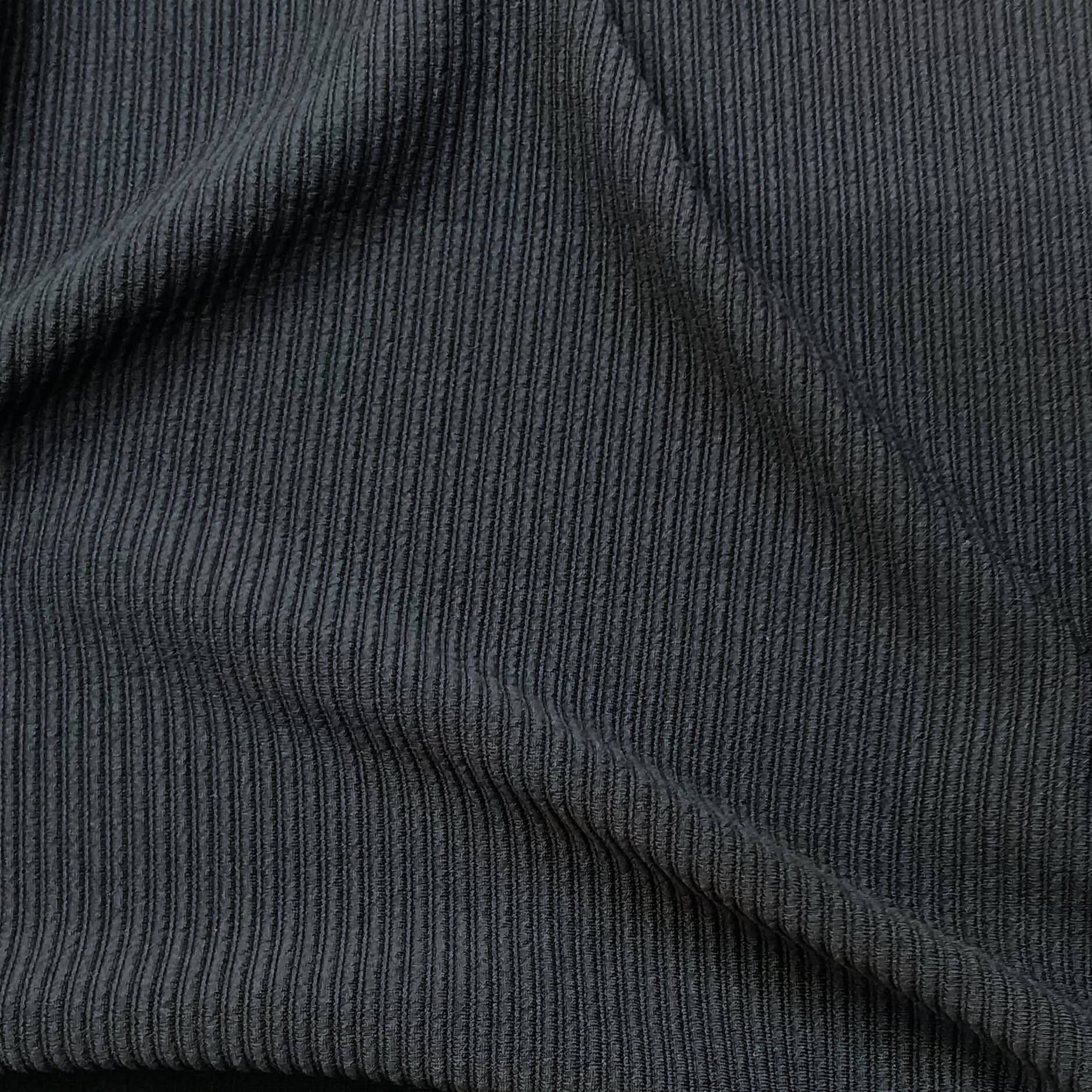 Black Ribbed Fabric