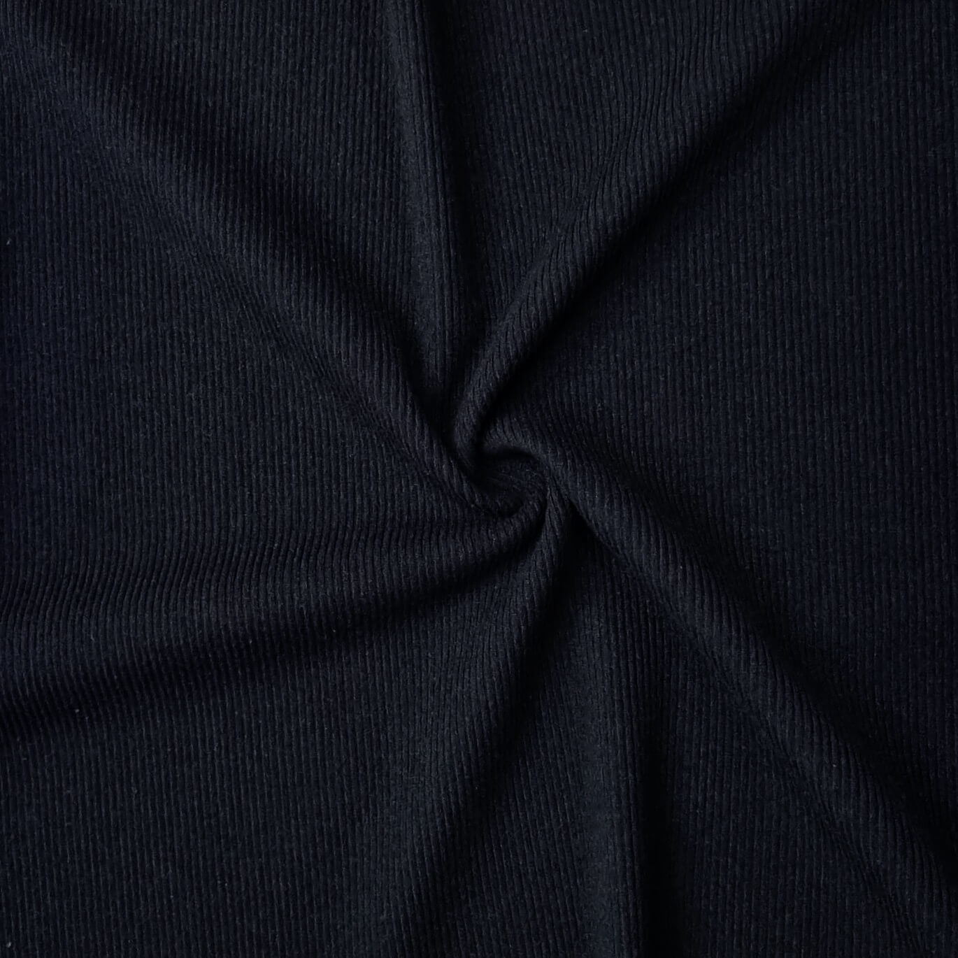 black ribbed fabric