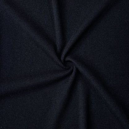 black ribbed fabric