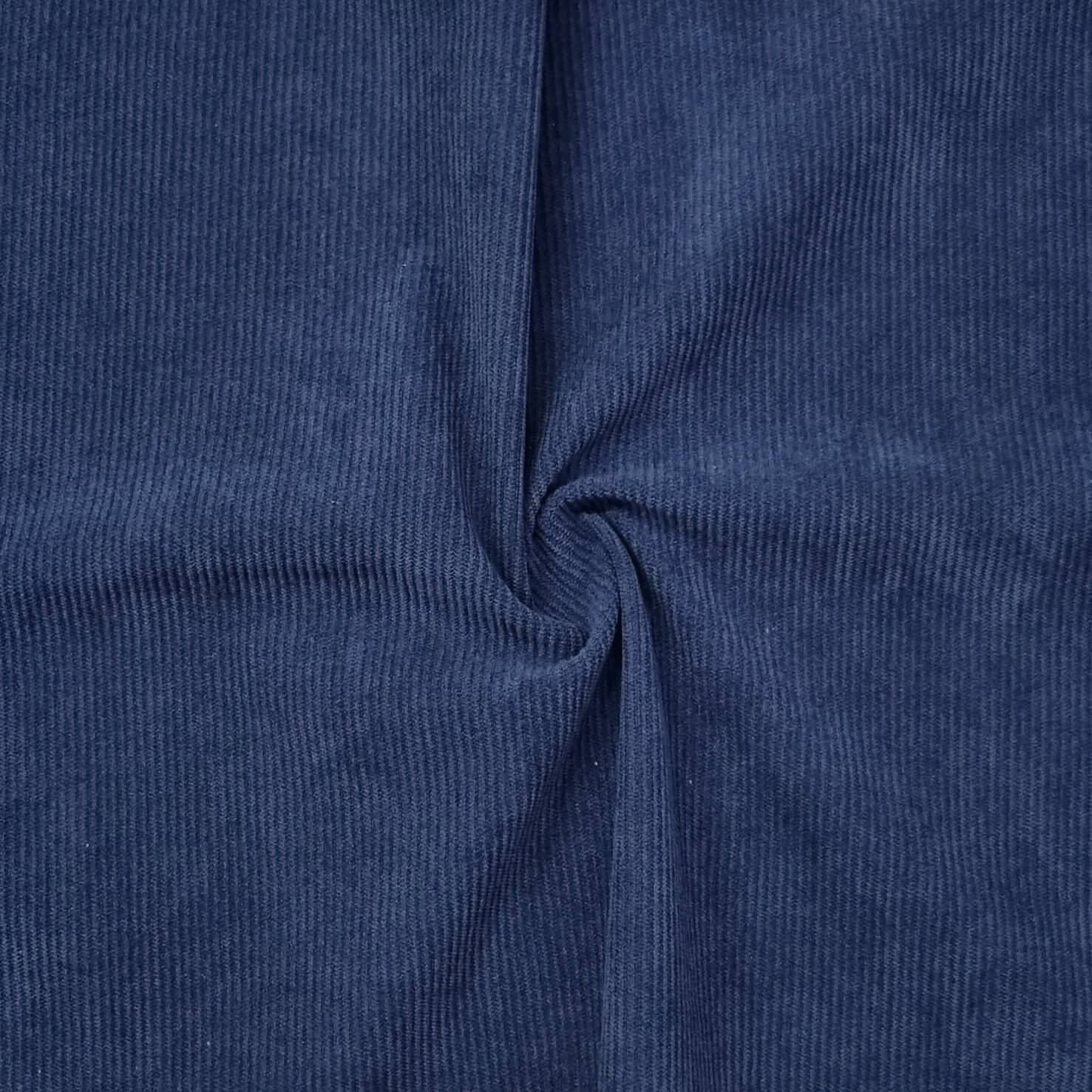11W Corduroy Fabric In Blue Color