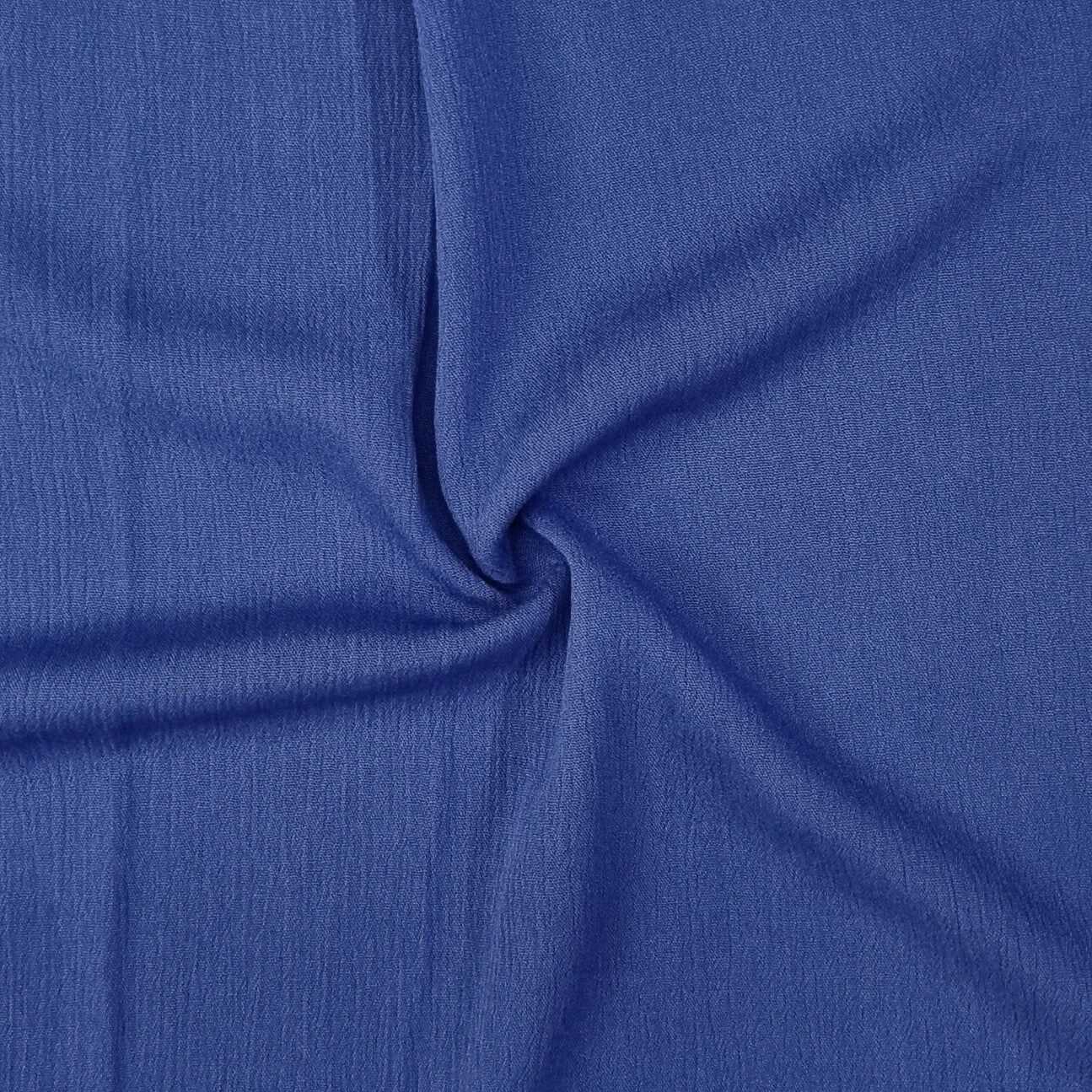 Blue Crinkled Viscose Fabric