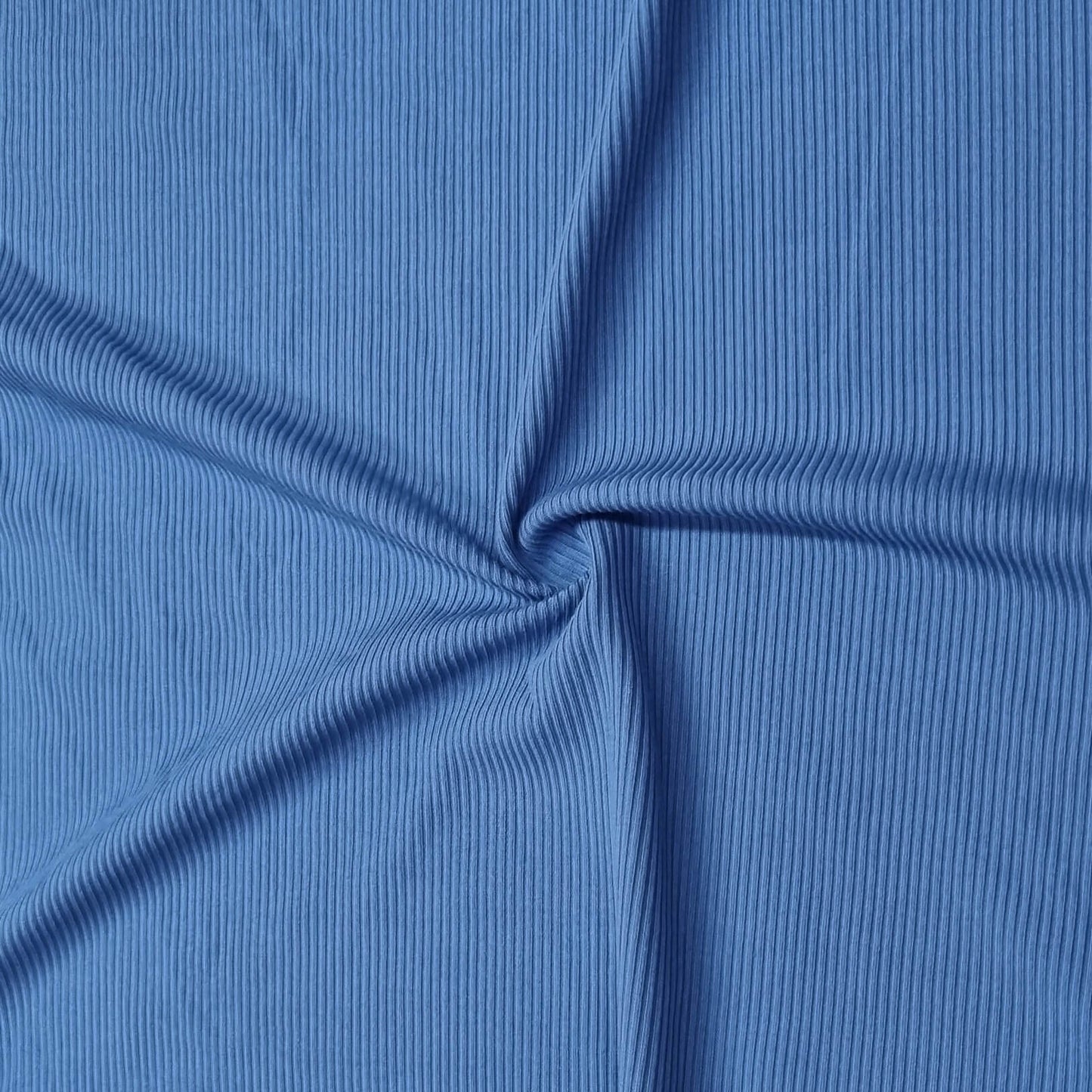 Blue Rib Knit Fabric