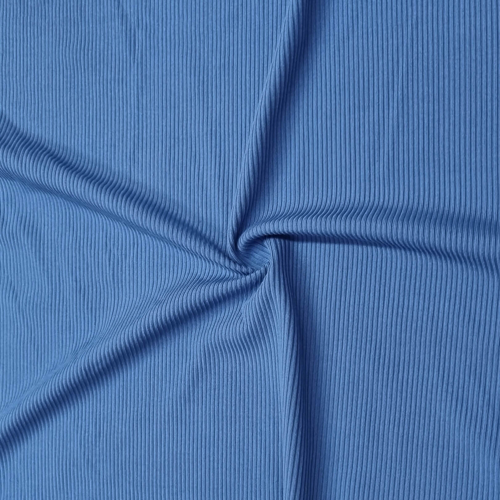Blue Rib Knit Fabric