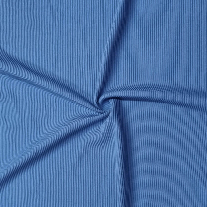 Blue Rib Knit Fabric
