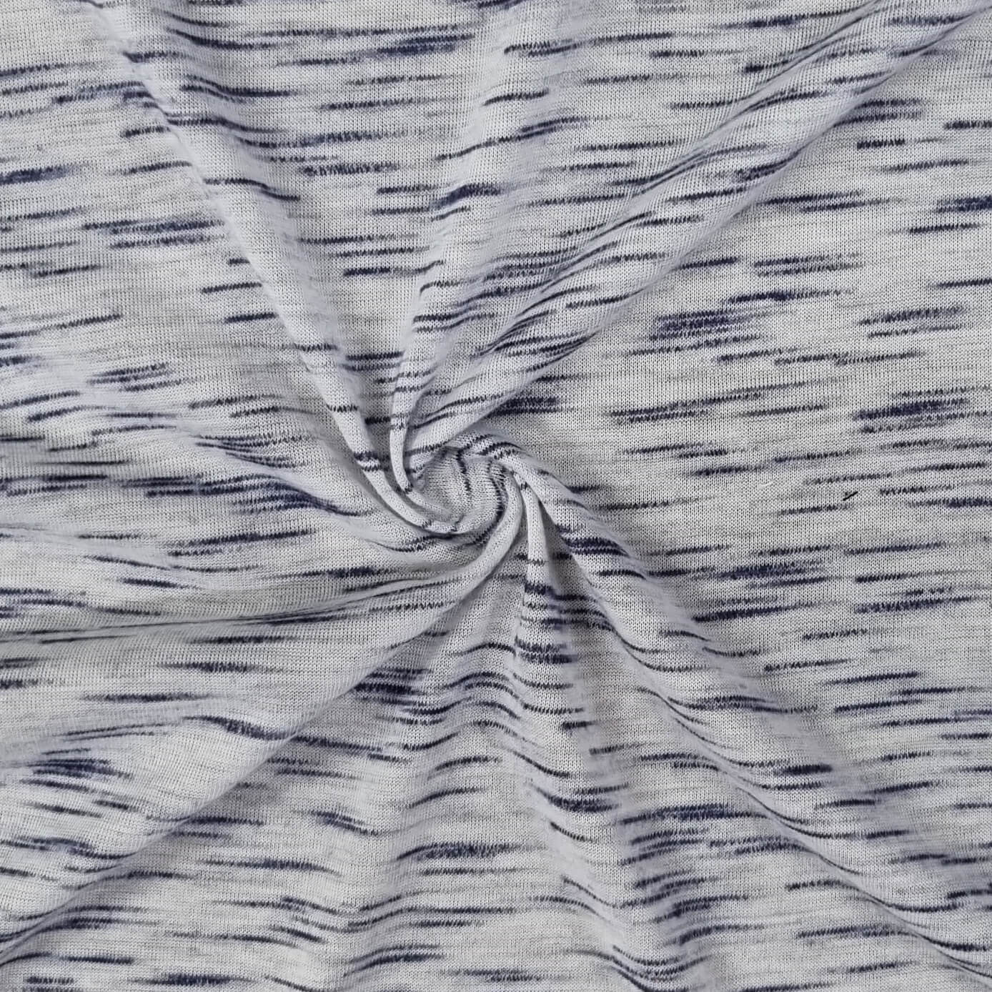 White Fabric With Blue Speckles