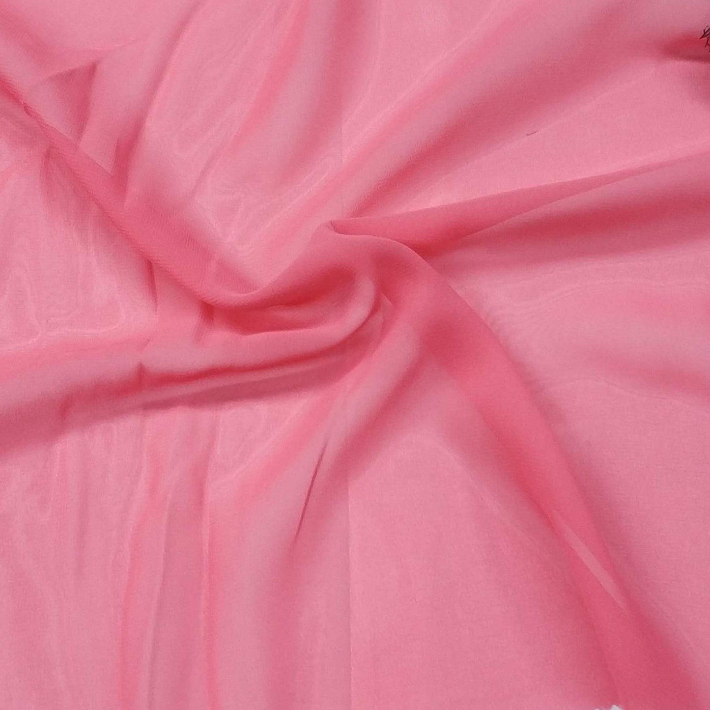 Chiffon Fabric In Coral Pink