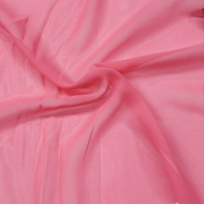Chiffon Fabric In Coral Pink