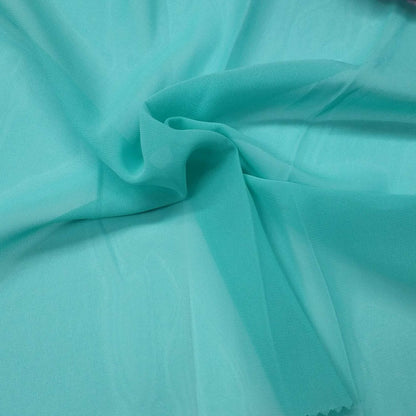 Chiffon Fabric In Mint Turquoise
