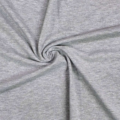 Light Gray Melange Cotton Lycra Jersey Knit
