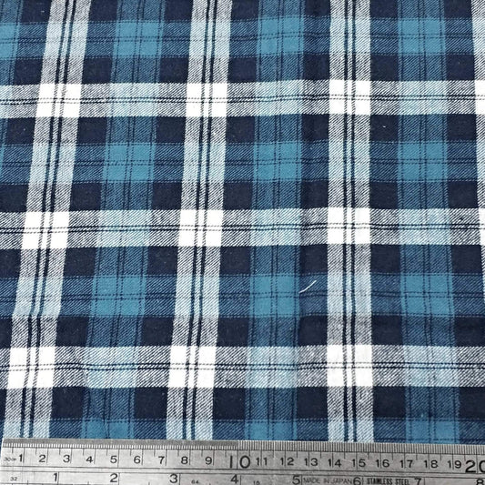 Blue And White Plaid Fabric 