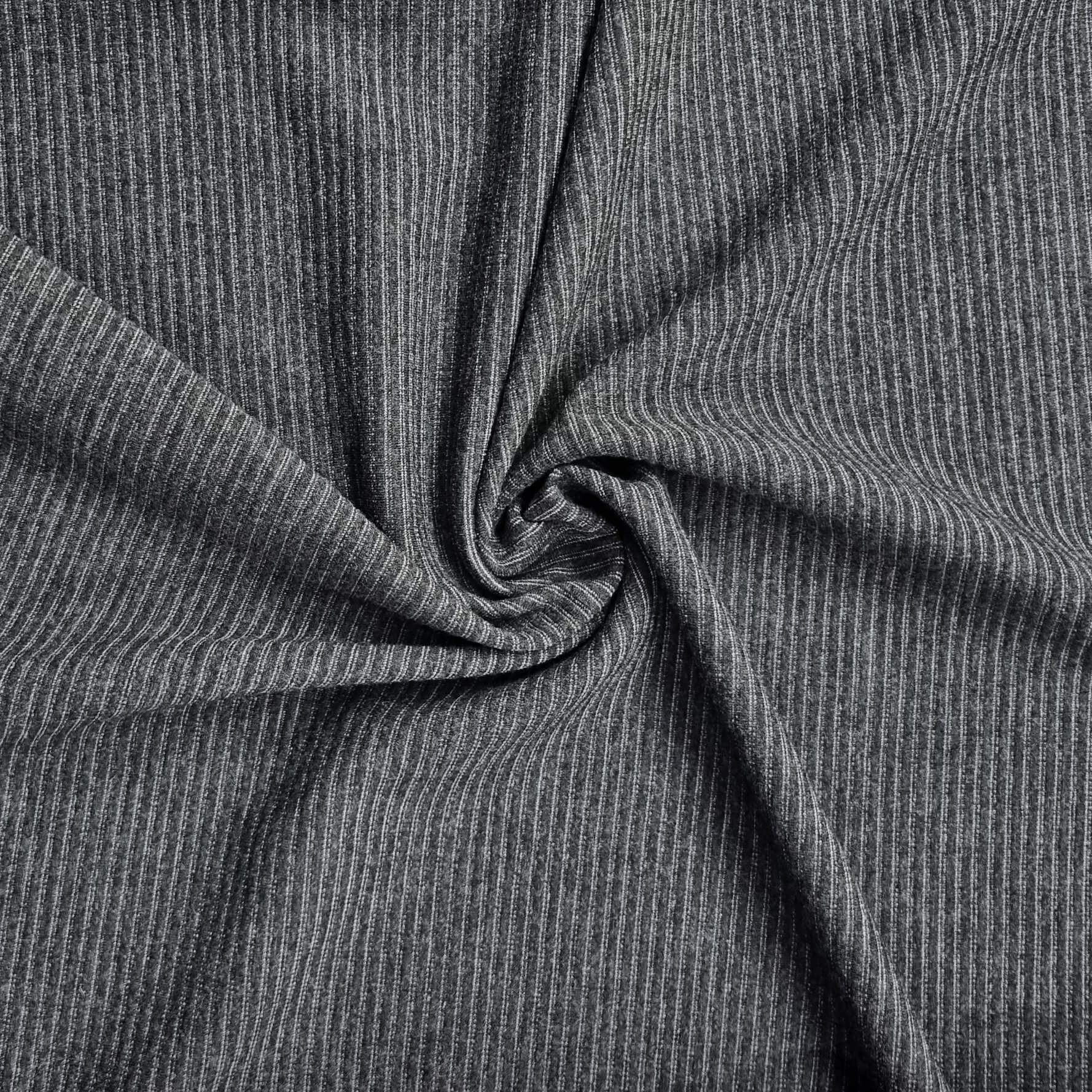 Dark Gray Ribbed Fabric