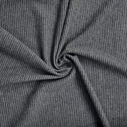 Dark Gray Ribbed Fabric