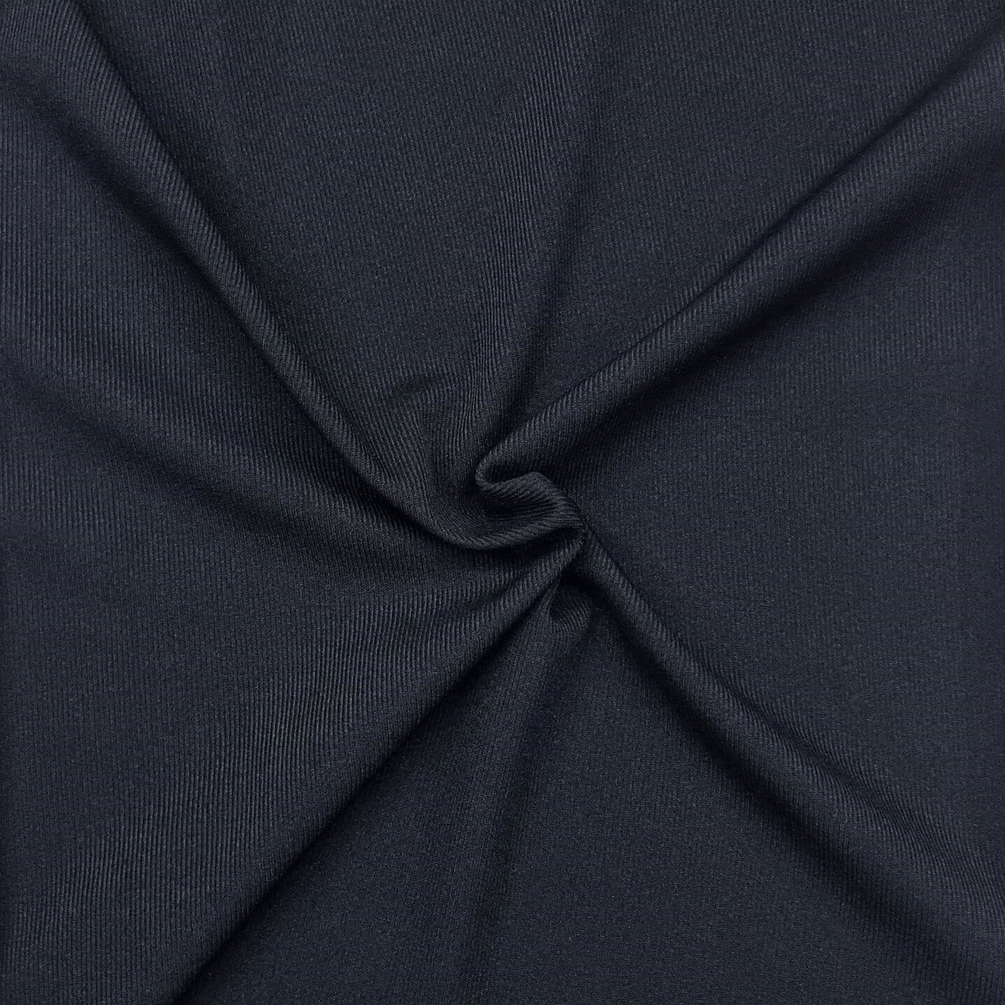 Fine Black Ribbed Fabric