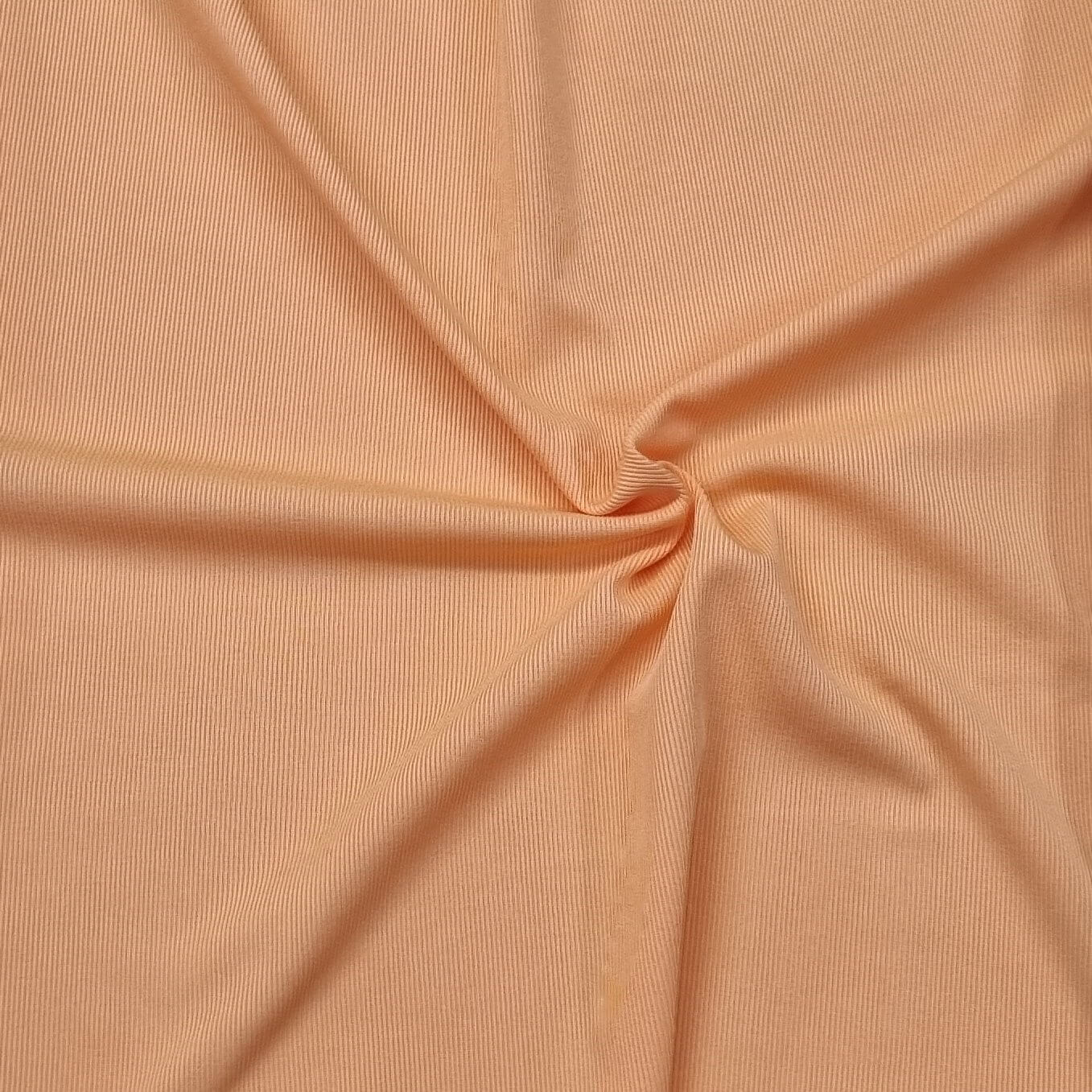 Fine Orange Ribbed Fabric