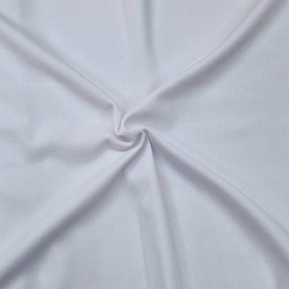 Fine White Ribbed Fabric