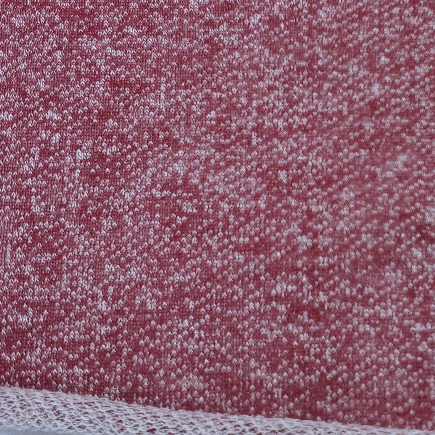 Textured Red And White French Terry