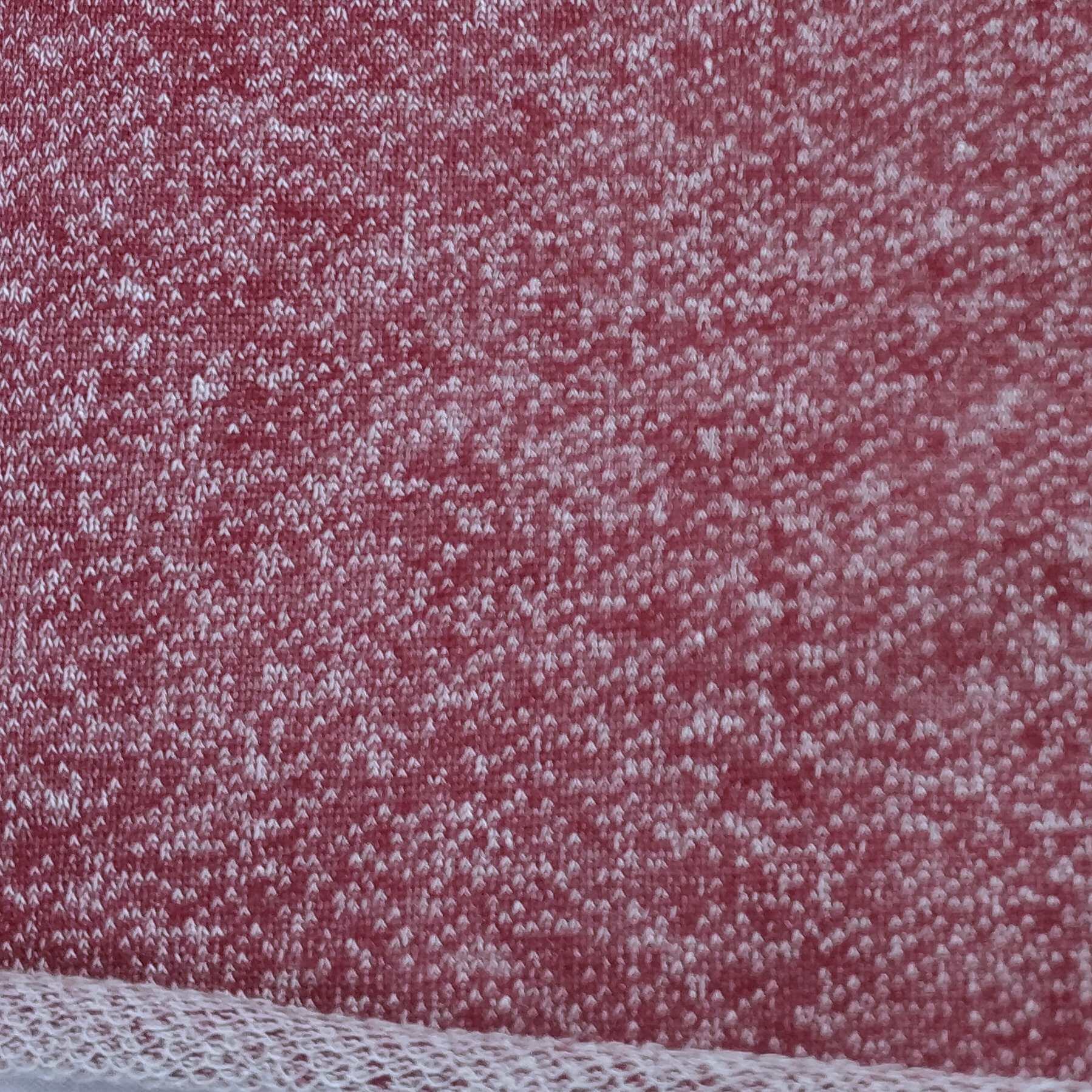 Textured Red And White French Terry