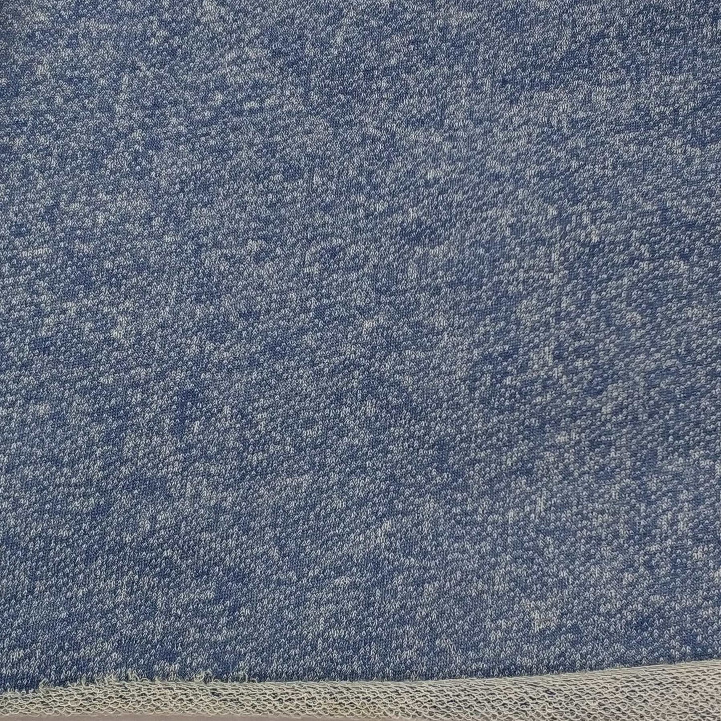 Textured Cobalt Blue And White French Terry