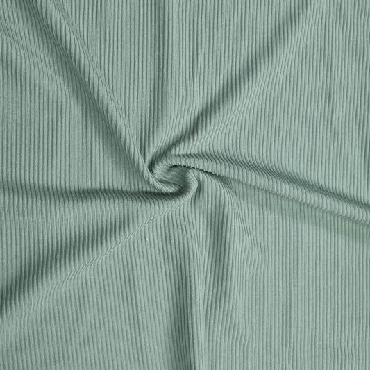 Green Rib Knit Fabric