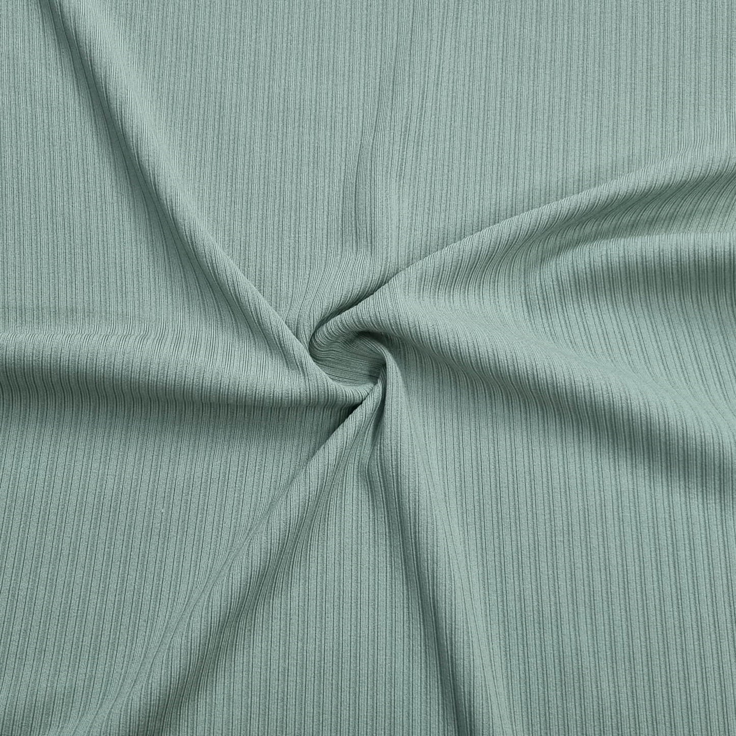 Green Ribbed Knit Fabric