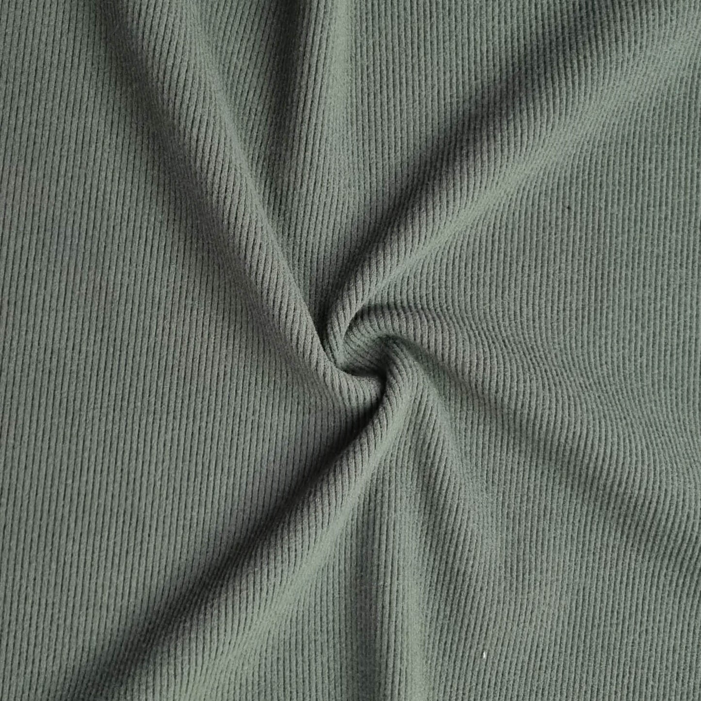 green ribbed fabric