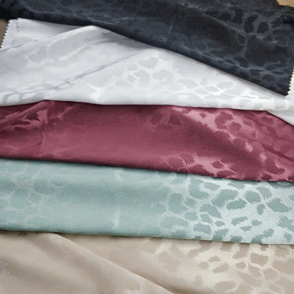  Satin Fabric Featuring Leopard Print In Varius Colors
