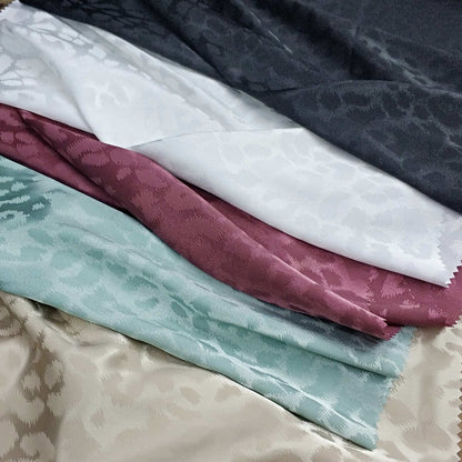  Satin Fabric Featuring Leopard Print In Varius Colors