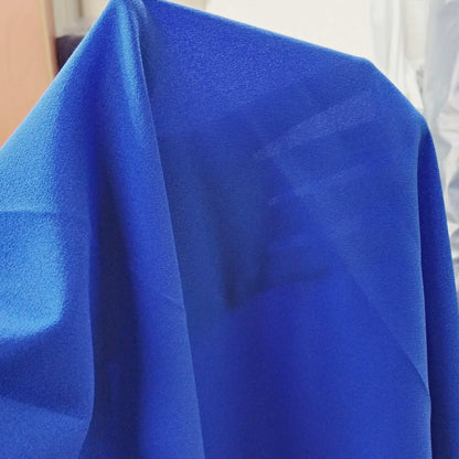 Royal Blue Semi‑Sheer Crepe Fabric