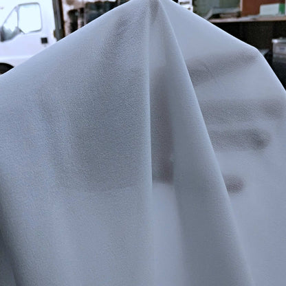 White Semi‑Sheer Crepe Fabric